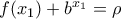 f(x_1)+b^{x_1}=\rho
