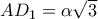 AD_1=\alpha \sqrt{3}