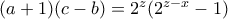(a+1)(c-b)=2^z(2^{z-x}-1)