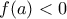 f(a)<0