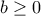 \displaystyle{b\geq 0}