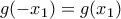 g(-x_{1})=g(x_{1})