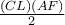 \frac{(CL)(AF)}{2}