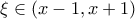 \xi \in (x-1,x+1)