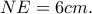 NE=6cm. NE=6cm.
