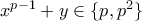 x^{p-1}+y \in \{p,p^2\}