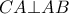 CA \bot AB\,