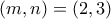 (m,n)=(2,3)