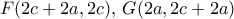 F(2c+2a,2c),\, G(2a,2c+2a)