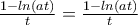 \frac{1-ln(at)}{t}=\frac{1-ln(at)}{t}