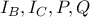 I_B,I_C,P,Q