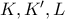 K,{K}',L