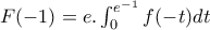 F(-1)=e.\int_{0}^{e^{-1}}{f(-t)dt} F(-1)=e.\int_{0}^{e^{-1}}{f(-t)dt}
