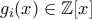 g_{i}(x)\in\mathbb{Z}[x]