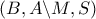 \left( {B,A\backslash M,S} \right)