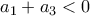 a_1 + a_3 < 0