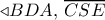  \triangleleft BDA,\,\overline {CSE} 