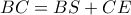 BC=BS+CE
