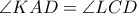 \angle KAD = \angle LCD