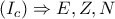 \left( {{I}_{c}} \right)\Rightarrow E,Z,N