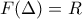 F(\Delta )=R