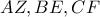 AZ,BE,CF