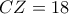 CZ=18