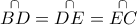 \displaystyle 
\mathop {BD}\limits^ \cap   = \mathop {DE}\limits^ \cap   = \mathop {EC}\limits^ \cap