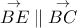 \overset{\rightarrow}{BE}\parallel \overset{\rightarrow}{BC}
