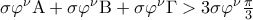\sigma \varphi ^\nu  {\rm A} + \sigma \varphi ^\nu  {\rm B} + \sigma \varphi ^\nu  \Gamma  > 3\sigma \varphi ^\nu  \frac{\pi }{3}