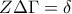 Z \Delta \Gamma=\delta Z \Delta \Gamma=\delta