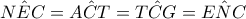 \hat{NEC}=\hat{ACT}=\hat{TCG}=\hat{ENC} \hat{NEC}=\hat{ACT}=\hat{TCG}=\hat{ENC}