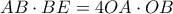 AB\cdot BE=4OA\cdot OB