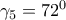 \gamma _5=72^0