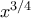 x^{3/4}