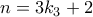 \displaystyle{n=3k_3 +2} \displaystyle{n=3k_3 +2}