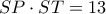 SP \cdot ST=13