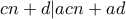 cn+d|acn+ad