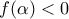 f(\alpha )<0