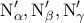 \displaystyle{ 
{\rm N}'_\alpha  ,{\rm N}'_\beta  ,{\rm N}'_\gamma   
}