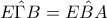 \hat{E\Gamma B}=\hat{EBA}