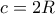 c = 2R