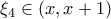 \xi _{4}\in \left ( x,x+1 \right )