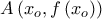 \displaystyle{A\left( {x_o ,f\left( {x_o } \right)} \right)}