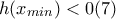 h(x_{min})<0 (7) h(x_{min})<0 (7)