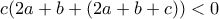 c(2a+b+(2a+b+c))<0