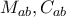 M_{ab},C_{ab}