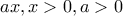 \displaystyle{ax,x>0,a>0}