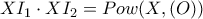 XI_{1}\cdot XI_{2}=Pow(X,(O)) XI_{1}\cdot XI_{2}=Pow(X,(O))