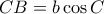 CB = b \cos C